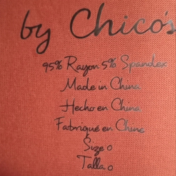 Chico's Lace Detail Shoulder Long Sleeve Burnt Orange Blouse Tunic Length Size 0 - Picture 6 of 7